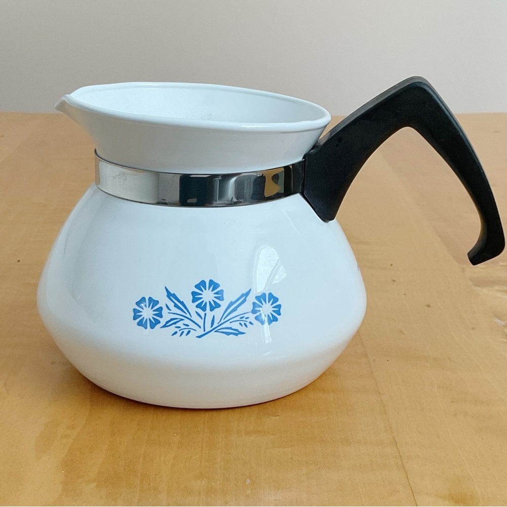 Vintage CorningWare Blue Cornflower 3 Cup Teapot P-103 Pyroceram No Lid